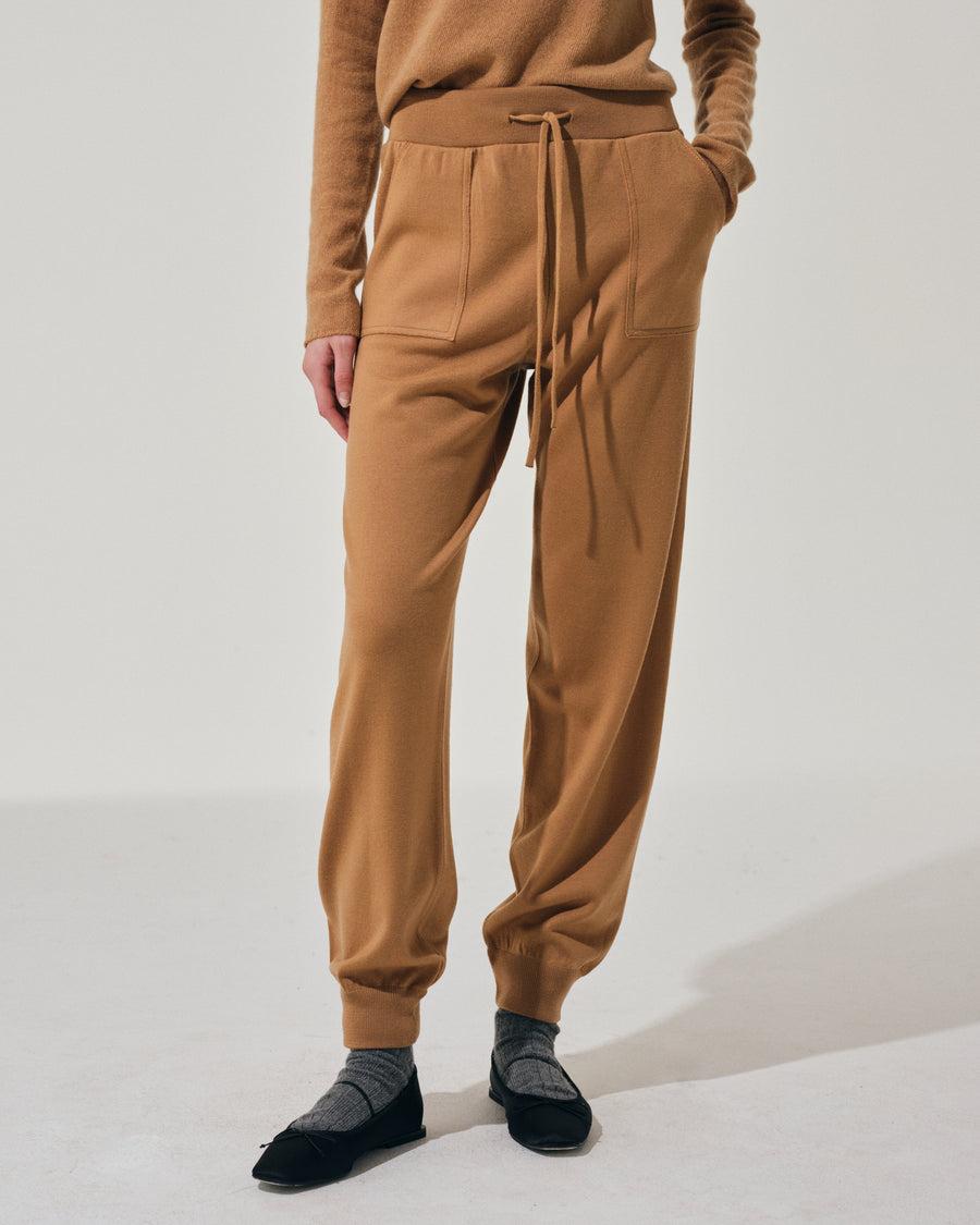Scaglione PANTS FELPA MERINO CAMEL Vendita Economica
