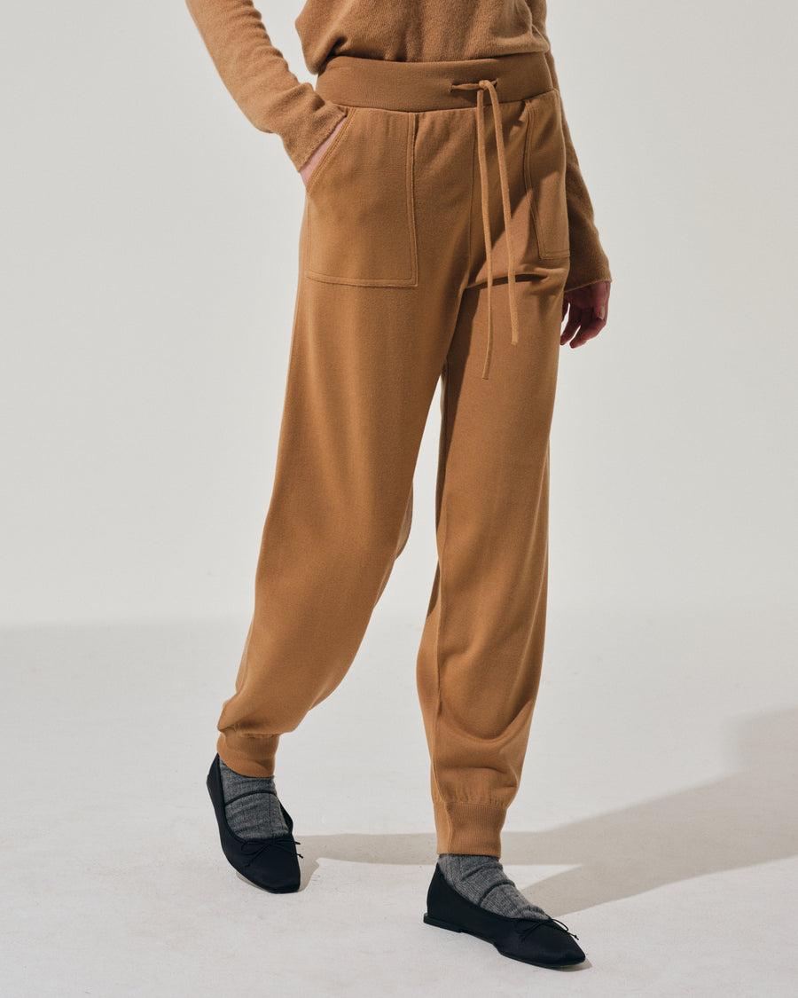 Scaglione PANTS FELPA MERINO CAMEL Vendita Economica