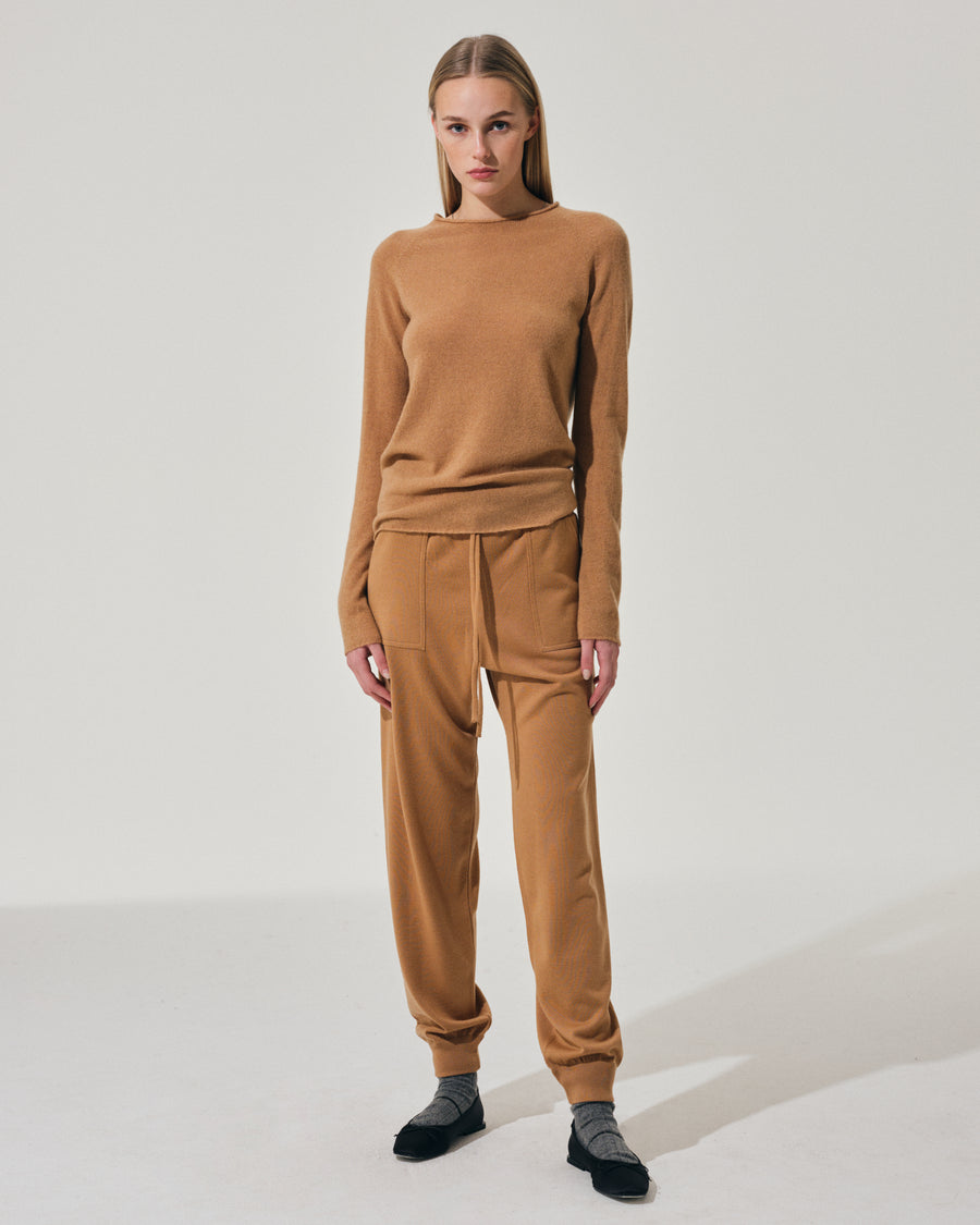 Scaglione PANTS FELPA MERINO CAMEL Vendita Economica