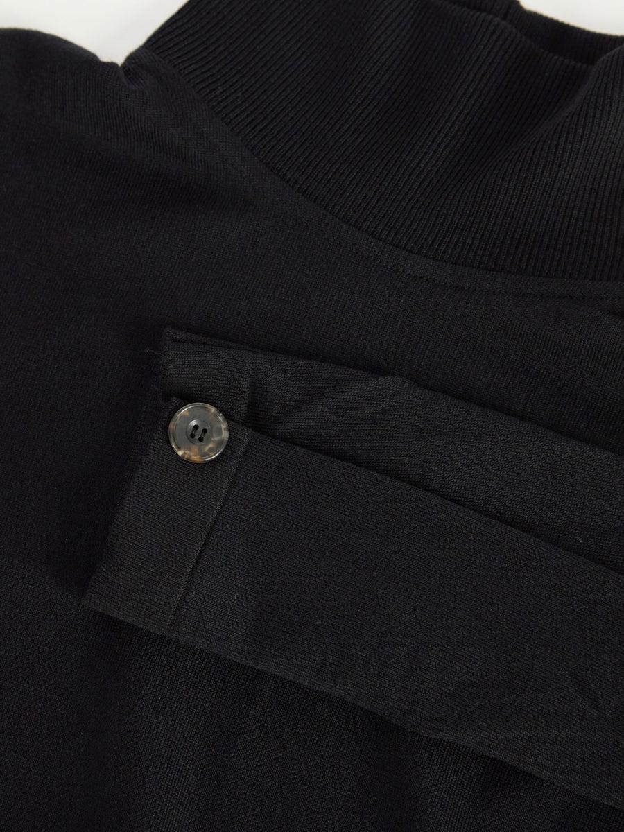 Scaglione TURTLE NECK SWEATSHIRT BLACK Saldi Di Fabbrica