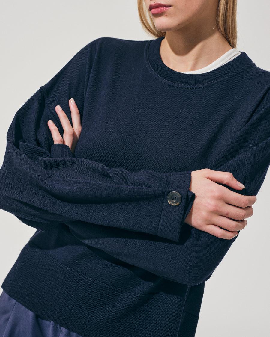Scaglione ROUND NECK SWEATSHIRT NAVY I Più Venduti