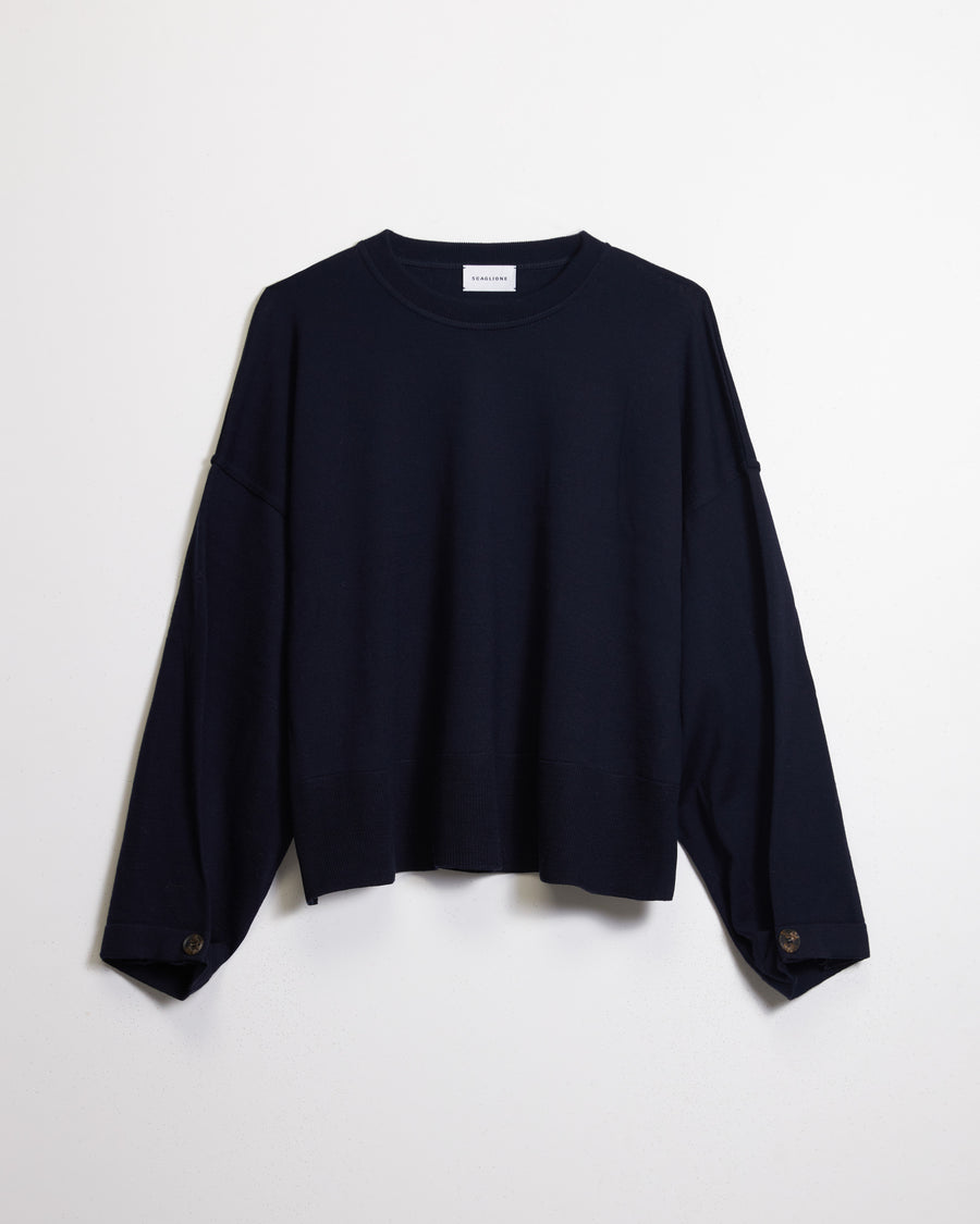 Scaglione ROUND NECK SWEATSHIRT NAVY I Più Venduti