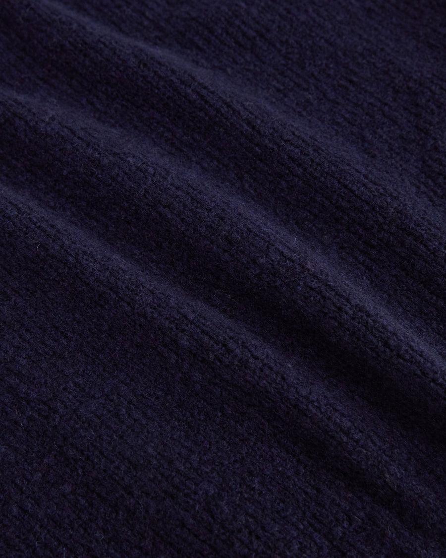 Scaglione ROUND NECK SLIM PUFFED CASHMERE SEAMLESS NAVY In Saldo