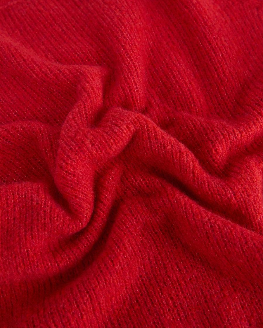 Scaglione ROUND NECK SLIM PUFFED CASHMERE SEAMLESS SCARLET Nuova