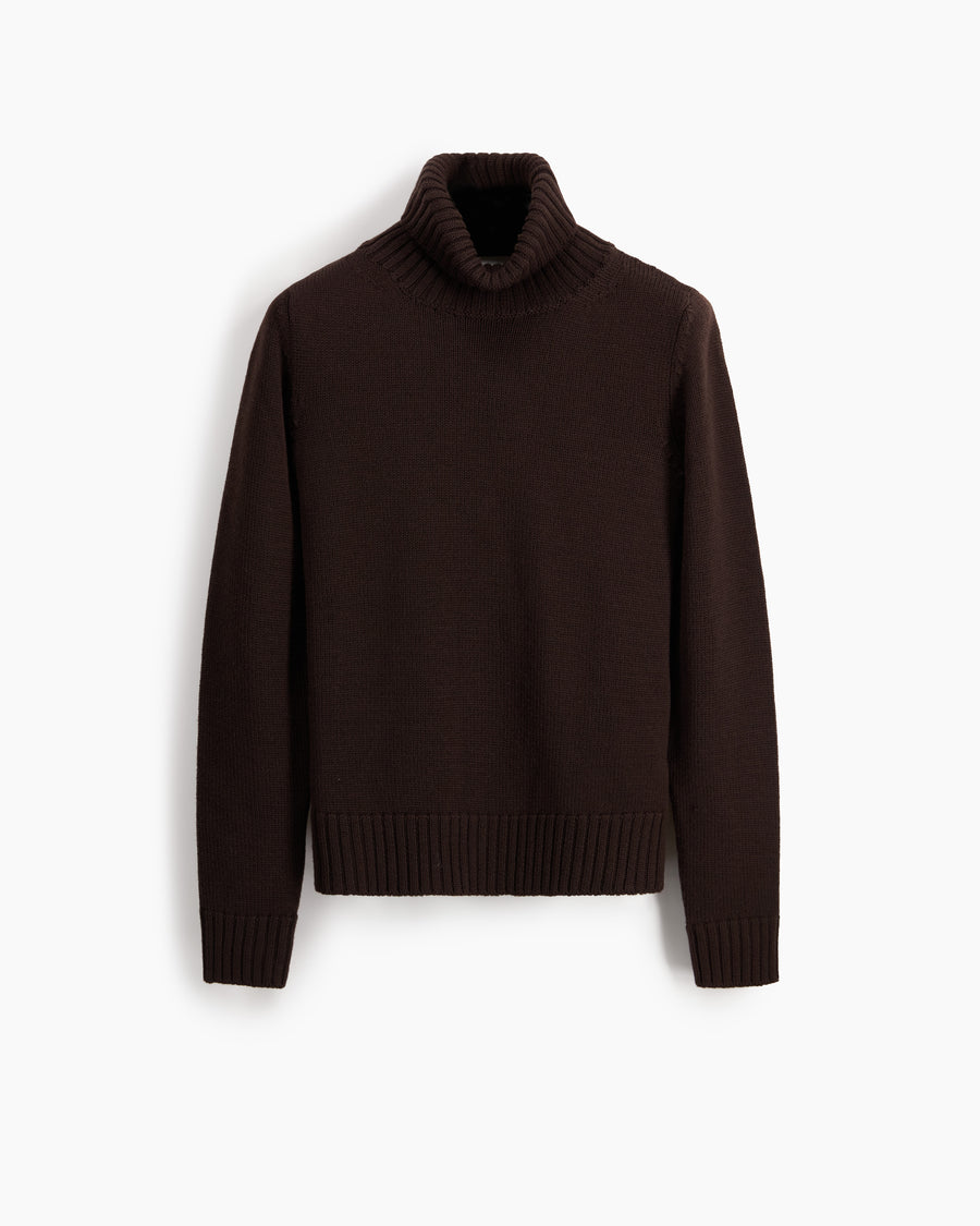 Scaglione TURTLE NECK MERINO SOFT EBANO Nuovo