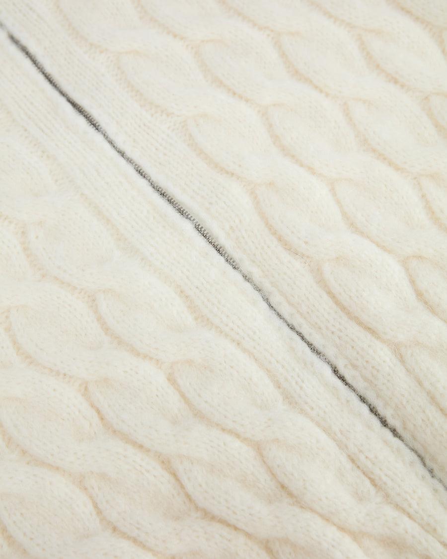 Scaglione BOMBER CORTO ZIP CABLES MILK Fino Al -60%