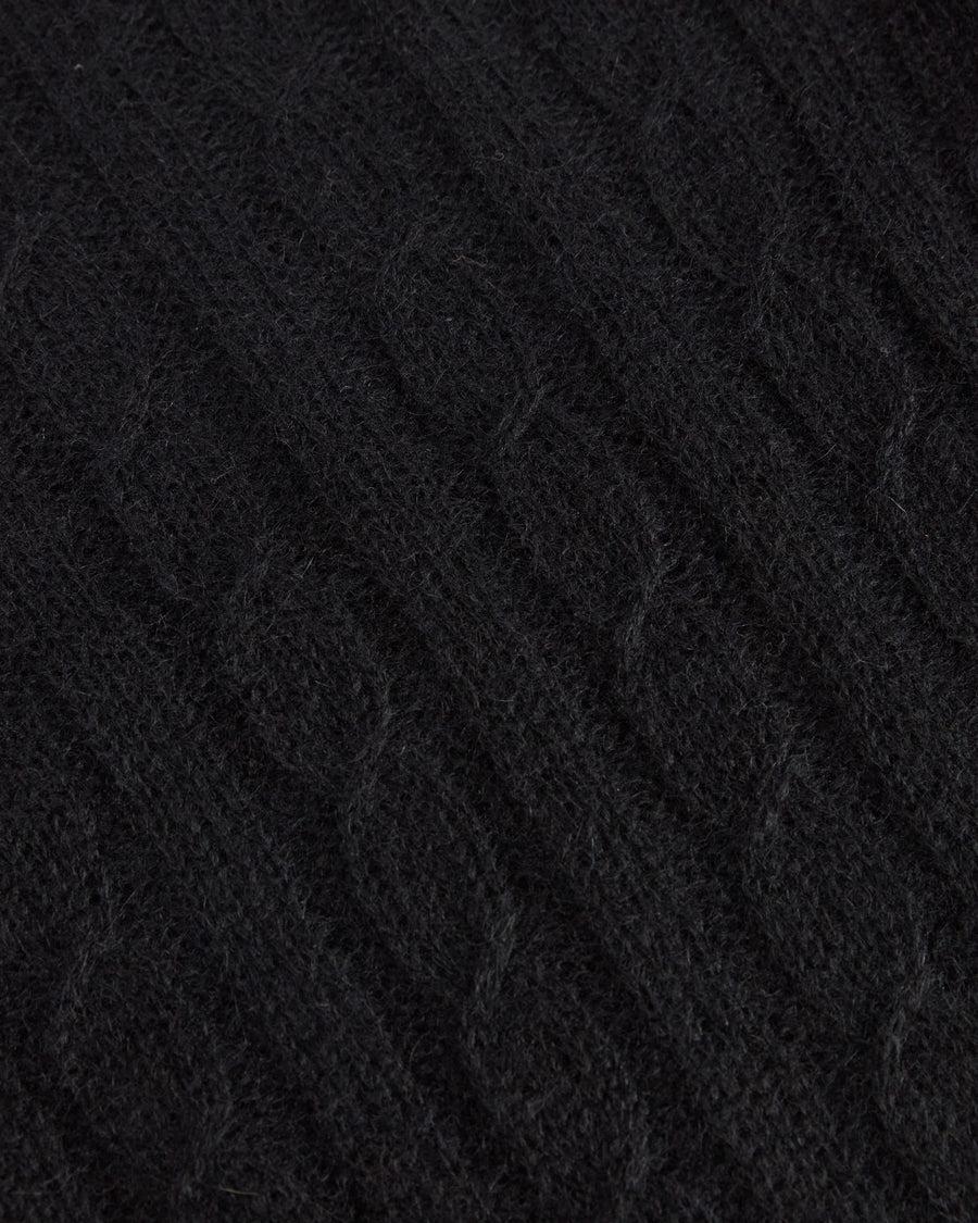 Scaglione TURTLE NECK SLIM CABLES ULTRALIGHT BLACK Vendita Calda