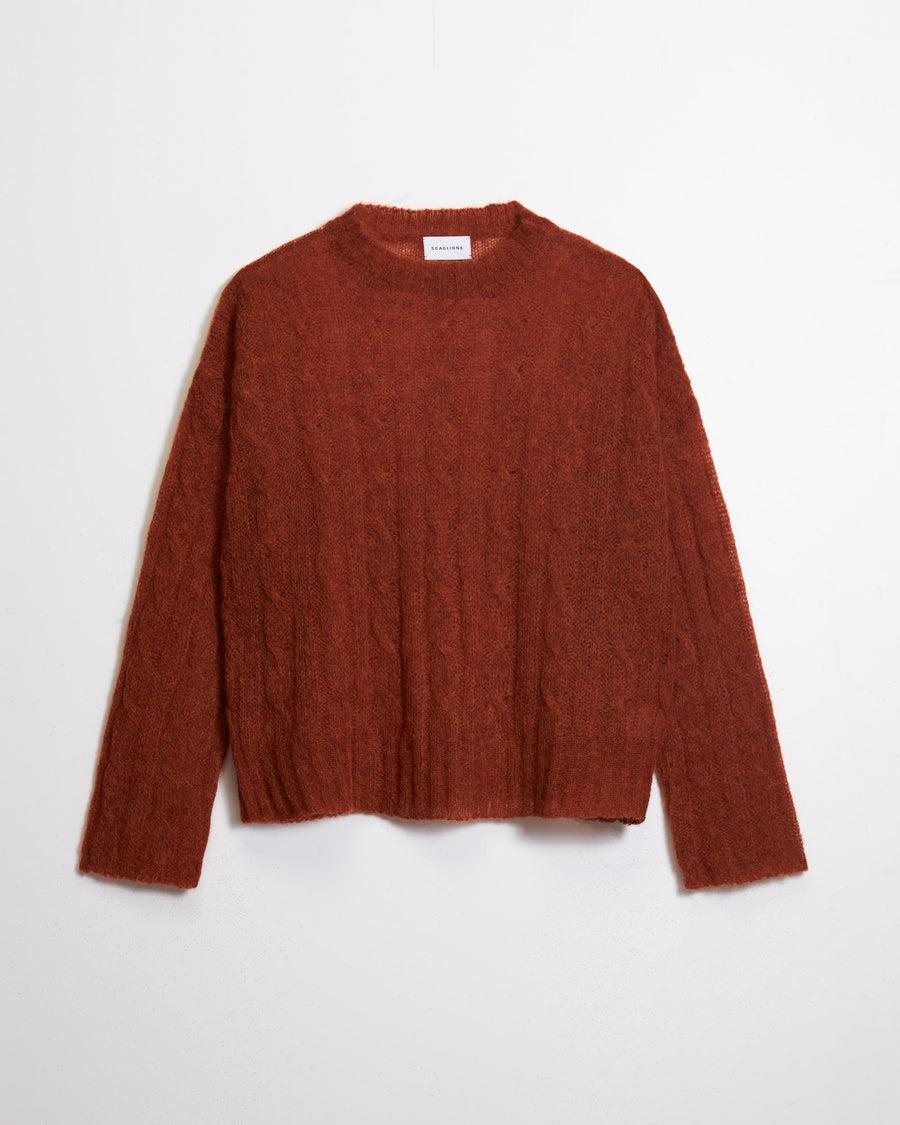 Scaglione ROUND NECK BOXY CABLES ULTRALIGHT RUST Vendita Economica