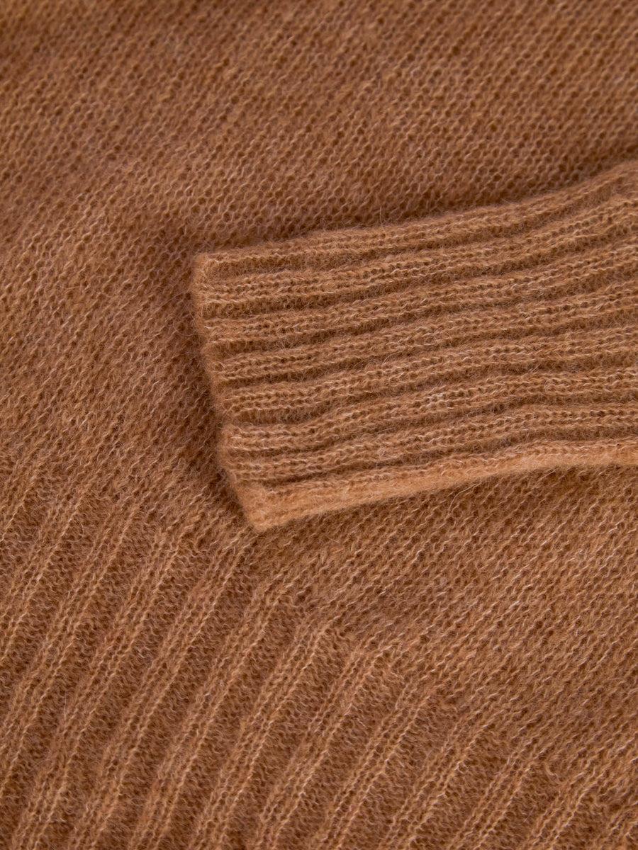 Scaglione TURTLE NECK RAGLAN SEAMLESS CARAMEL Moda