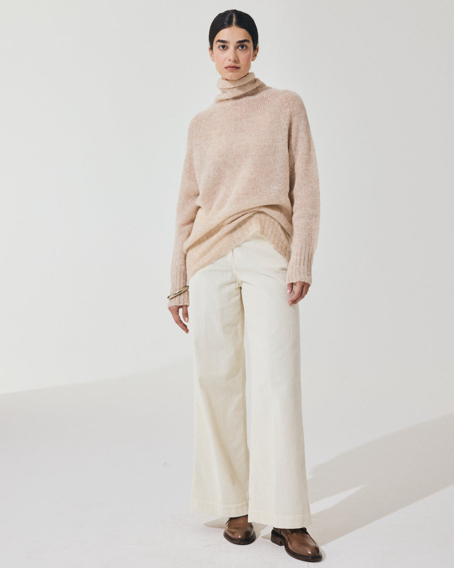 Scaglione TURTLE NECK RAGLAN SEAMLESS SAND 2025
