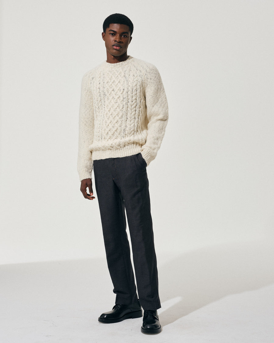 Scaglione ROUND NECK ALPACA ARAN MILK