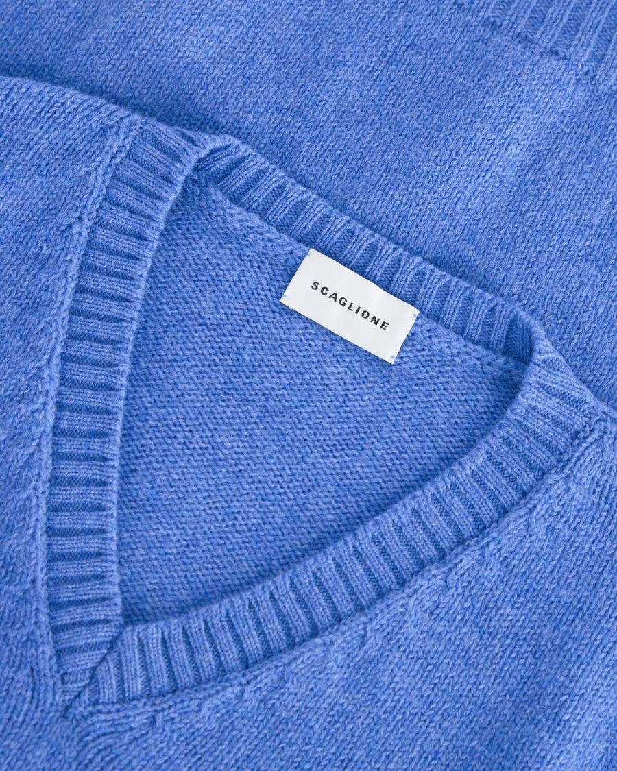 Scaglione GILET SOFTWOOL CORNFLOWER Fino Al -60%