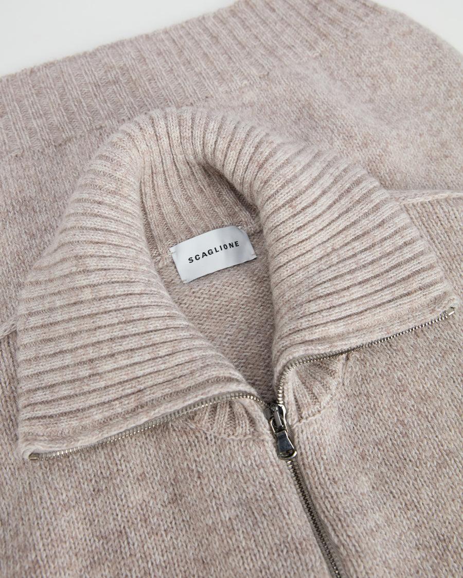 Scaglione ZIPPER SOFTWOOL BEIGE Sottocosto