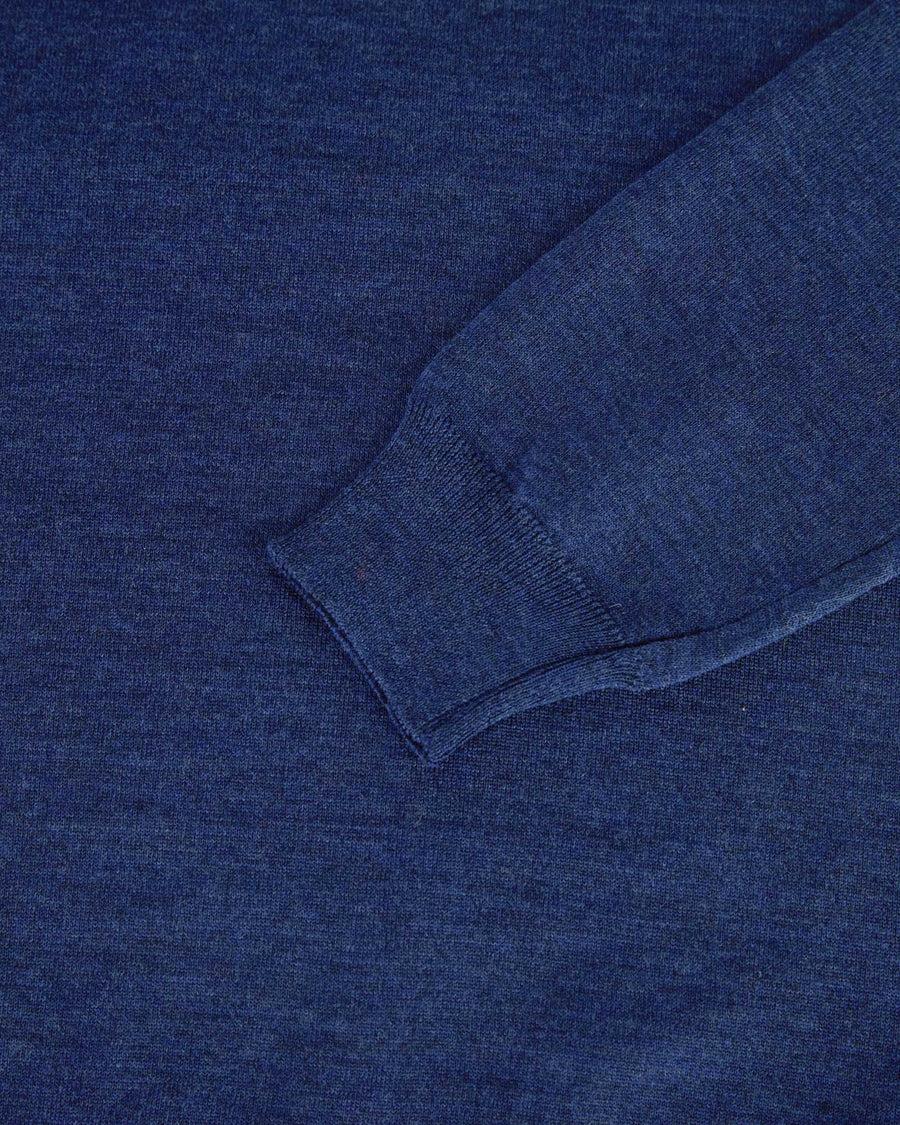 Scaglione ROUND NECK COMPACT MERINO DENIM Convenienza