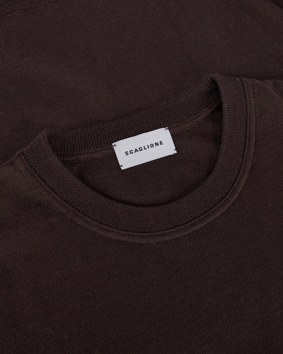 Scaglione ROUND NECK COMPACT MERINO EBANO Presa