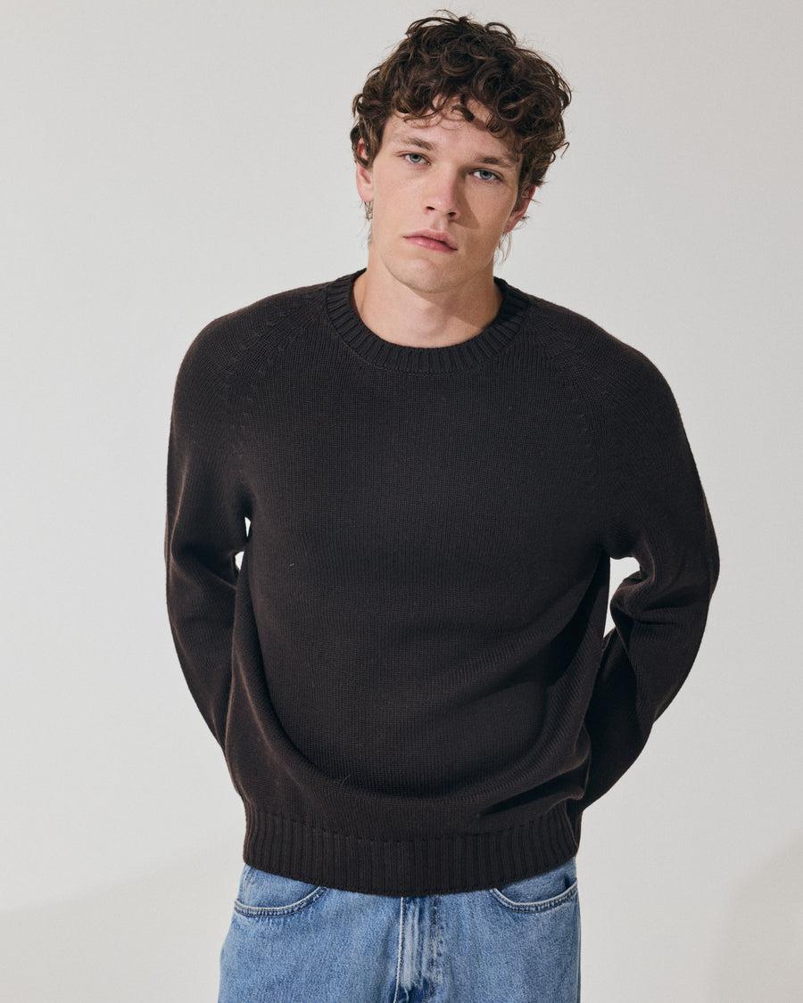 Scaglione ROUND NECK RAGLAN SOFT MERINO EBANO Offerte