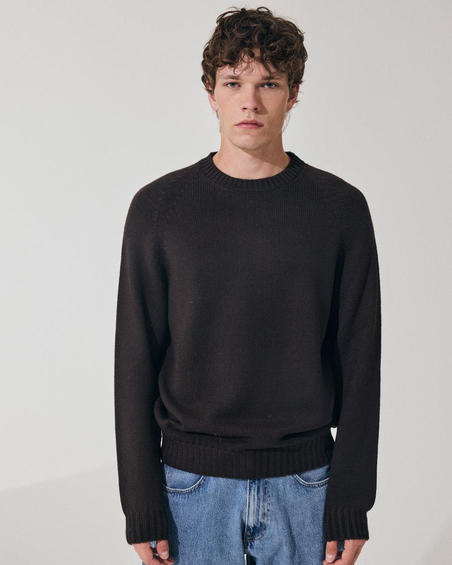 Scaglione ROUND NECK RAGLAN SOFT MERINO EBANO Offerte