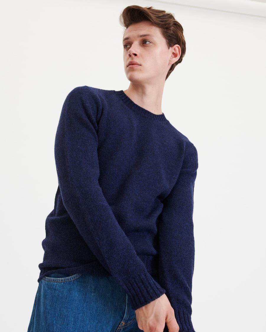 Scaglione ROUND NECK SEAMLESS SOFTWOOL NAVY Vendita Economica