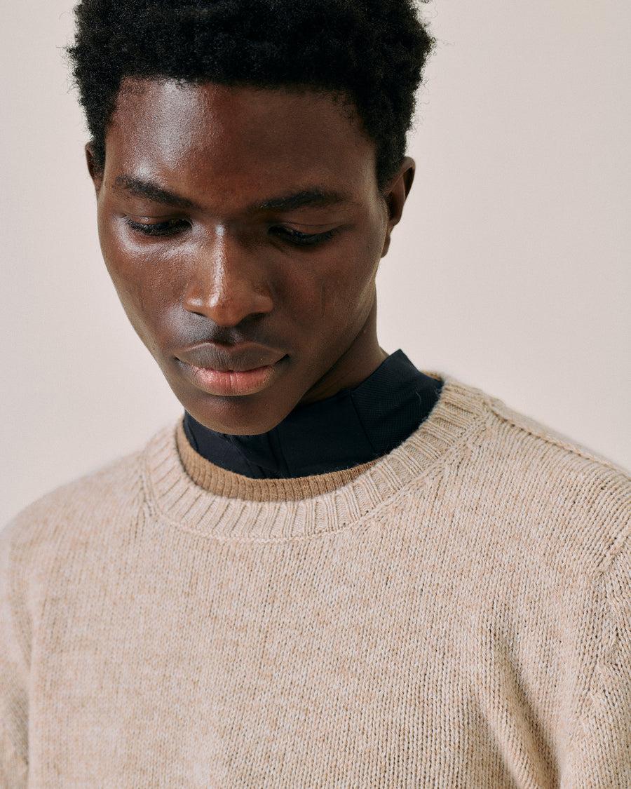 Scaglione ROUND NECK SEAMLESS SOFTWOOL DUNE Vendite Flash