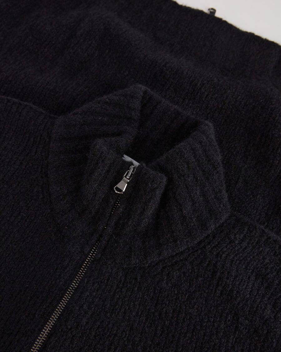 Scaglione ZIPPER PUFFED CASHMERE CASHMERE SEAMLESS BLACK In Linea