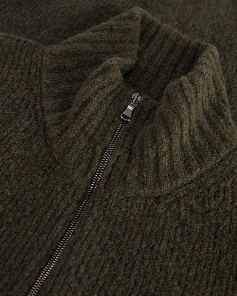 Scaglione ZIPPER PUFFED CASHMERE CASHMERE SEAMLESS FOREST Vendita
