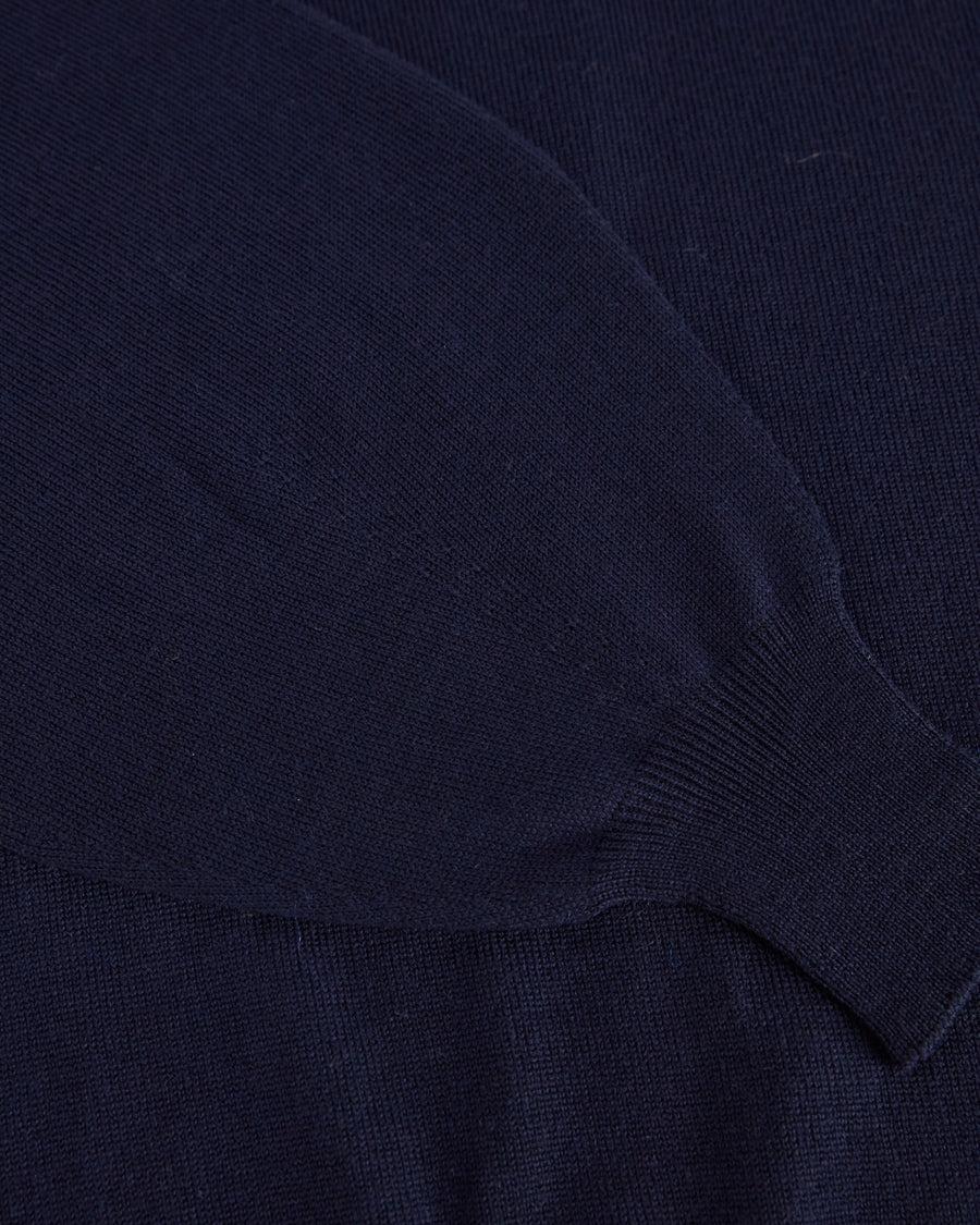 Scaglione ROUND NECK BOXY RAGLAN SEAMLESS MERINO NAVY Prezzo Ridotto
