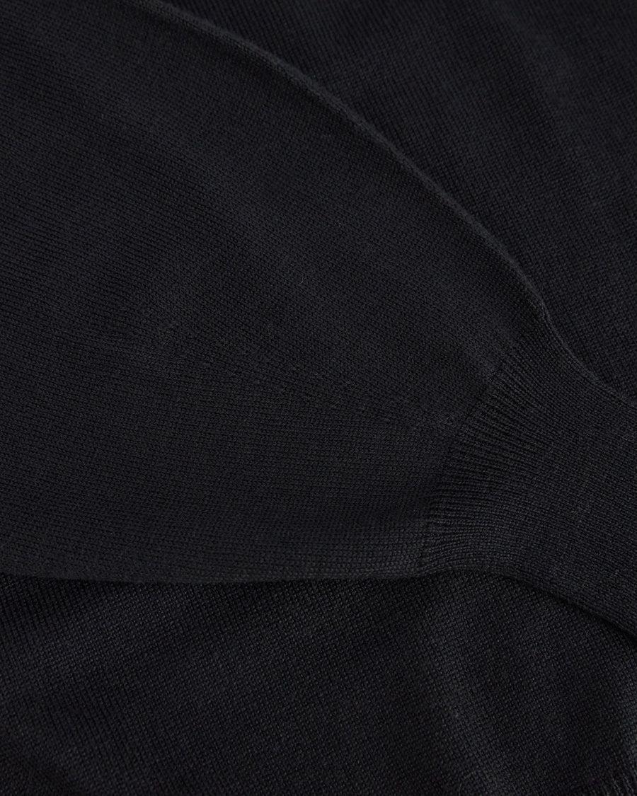 Scaglione ROUND NECK BOXY RAGLAN SEAMLESS MERINO BLACK Convenienza