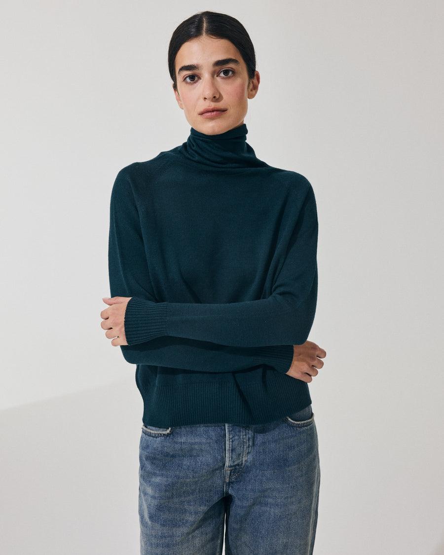 Scaglione MOCK N.RAGLAN SEAMLESS MERINO FOREST Sconto
