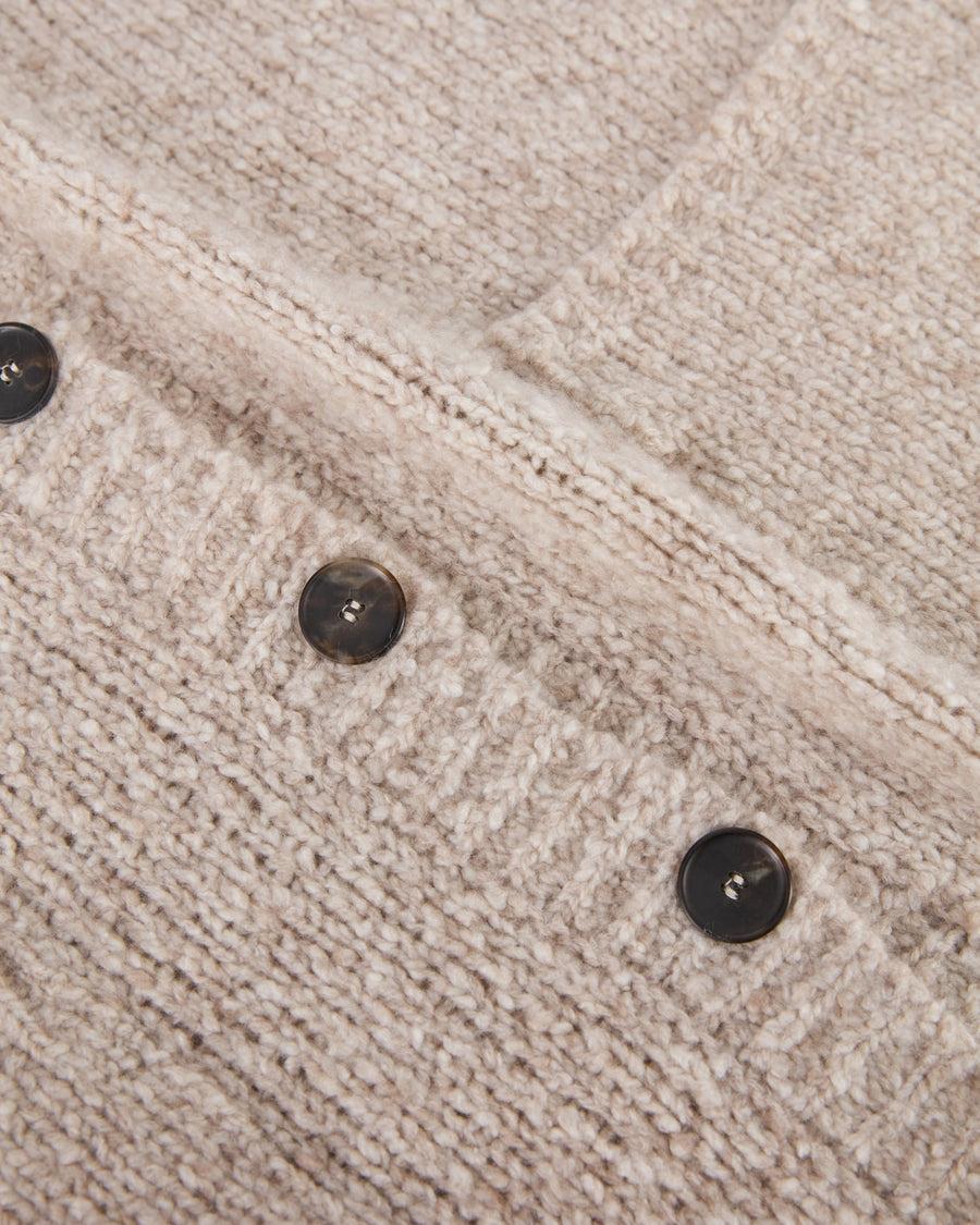 Scaglione MAXI CARDIGAN CASHMERE MULINE' SAND Vendite Flash