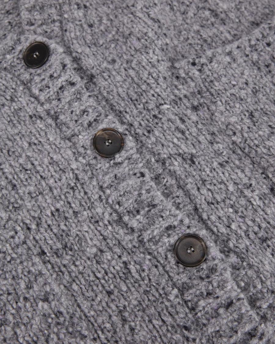 Scaglione MAXI CARDIGAN CASHMERE MULINE' GREY Negozio