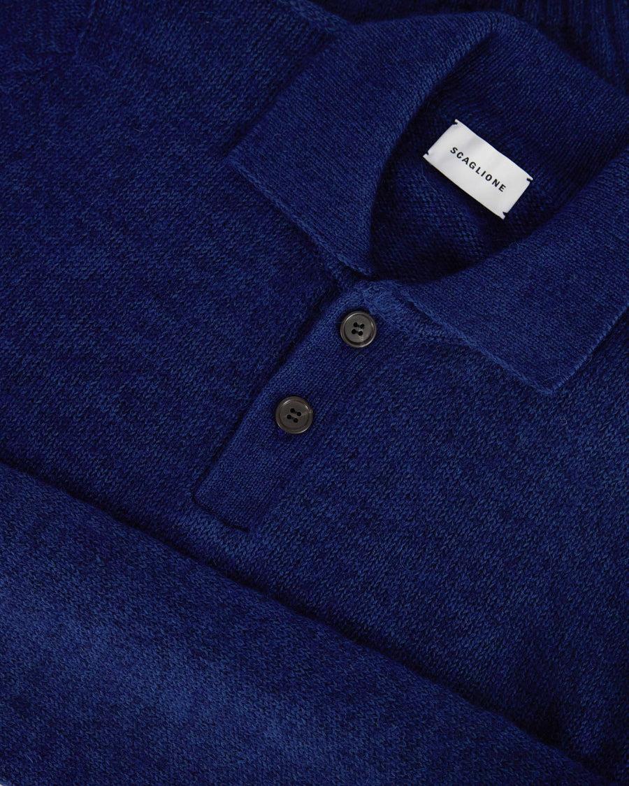 Scaglione POLO SEAMLESS NAVY In Saldo