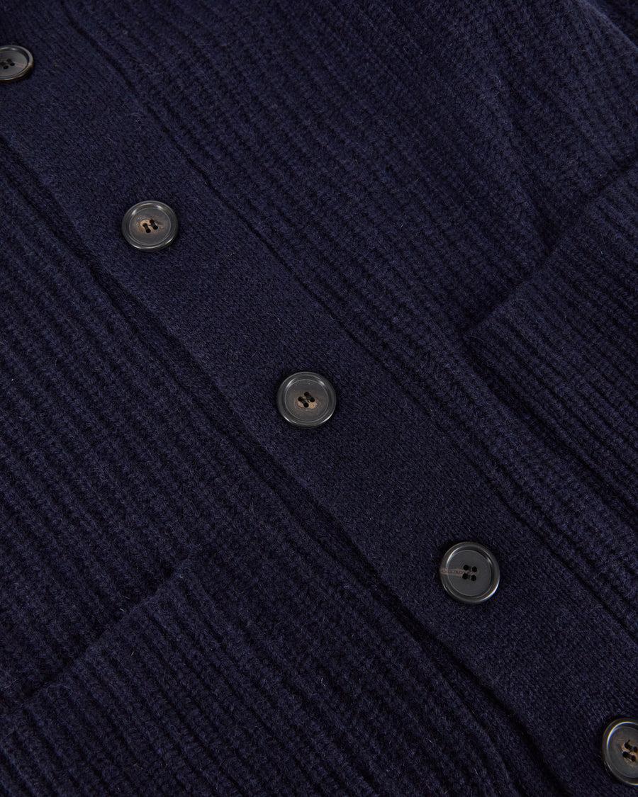 Scaglione CARDIGAN PANNOCCHIA HYBRD CASHMERE NAVY Italy