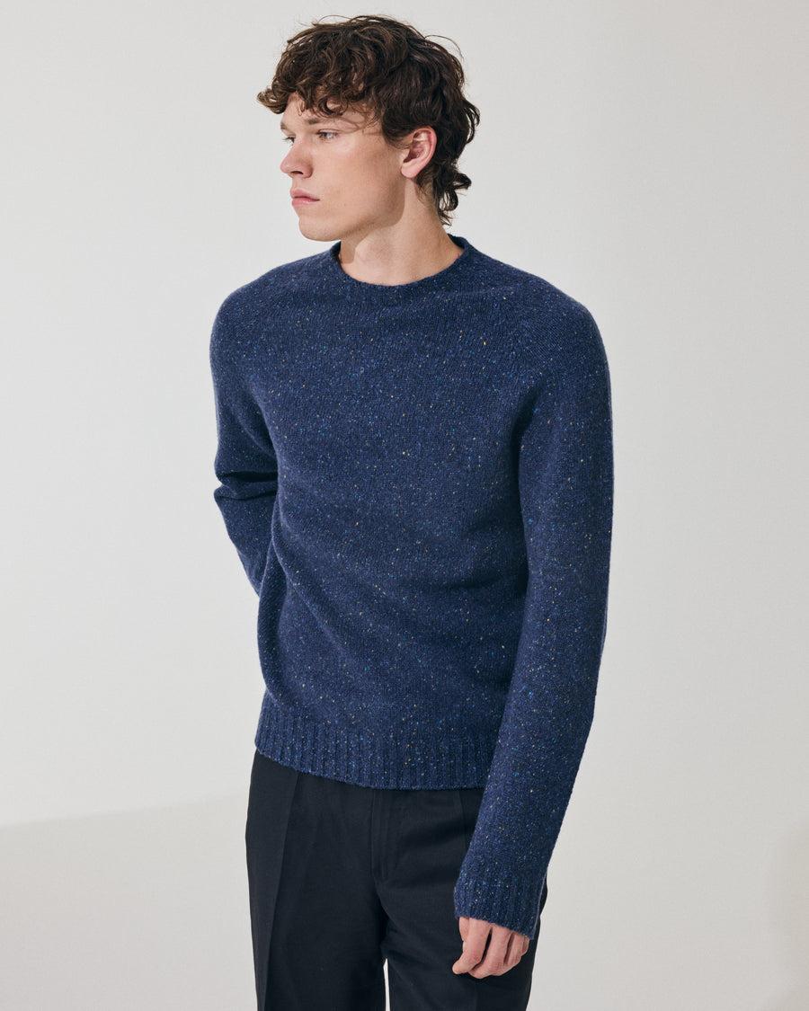 Scaglione ROUND NECK RAGLAN TWEEDMOULINE' ROYAL Presa