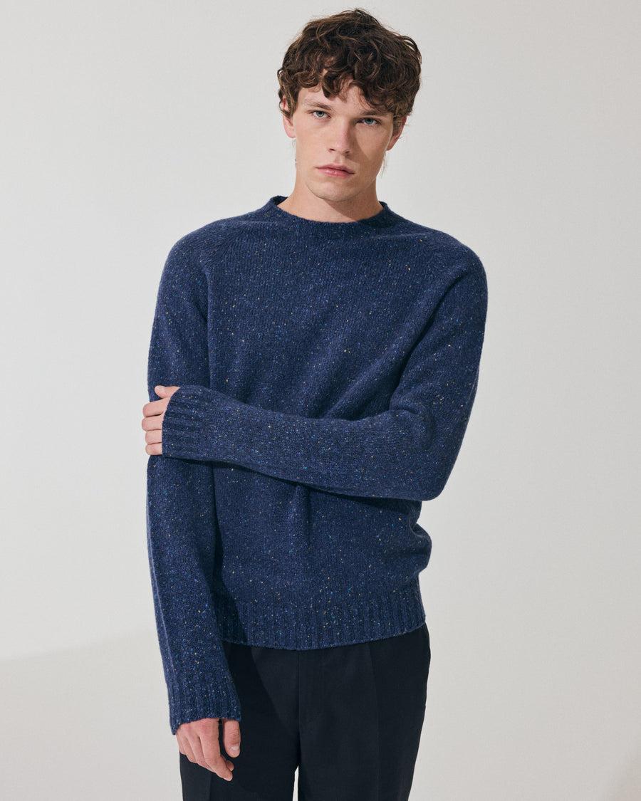 Scaglione ROUND NECK RAGLAN TWEEDMOULINE' ROYAL Presa