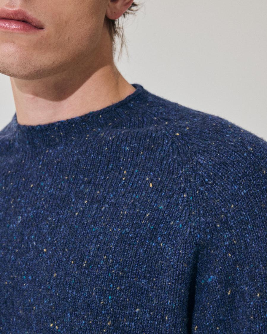 Scaglione ROUND NECK RAGLAN TWEEDMOULINE' ROYAL Presa