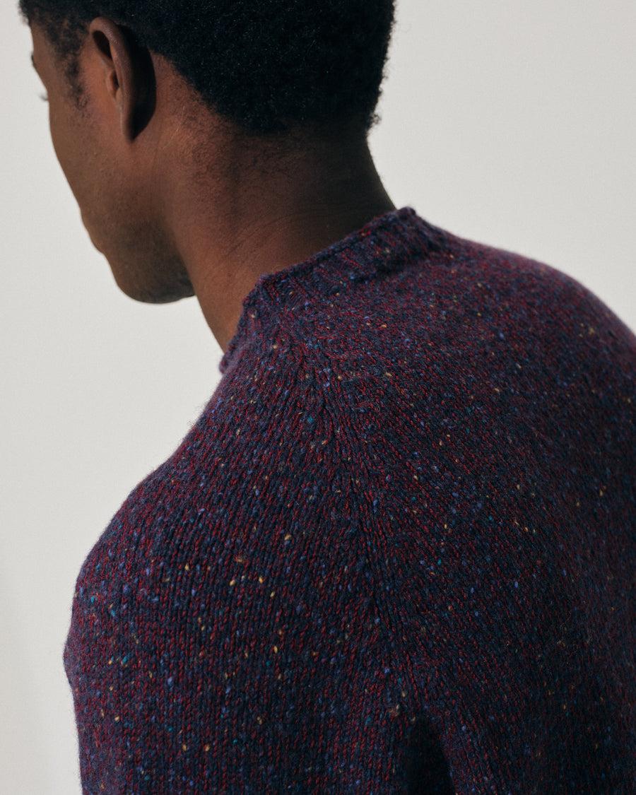 Scaglione ROUND NECK RAGLAN TWEEDMOULINE' NAVY Solo un giorno rimasto
