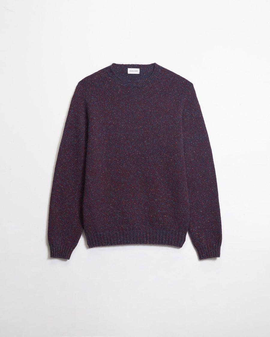 Scaglione ROUND NECK RAGLAN TWEEDMOULINE' NAVY Solo un giorno rimasto