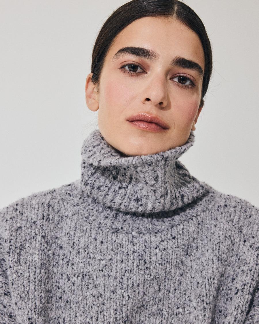 Scaglione MAXI PULL CASHMERE MULINE' GREY Saldi