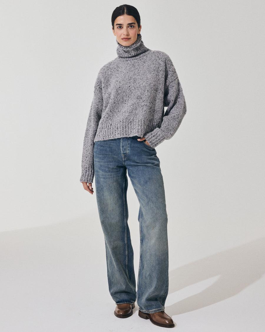 Scaglione MAXI PULL CASHMERE MULINE' GREY Saldi