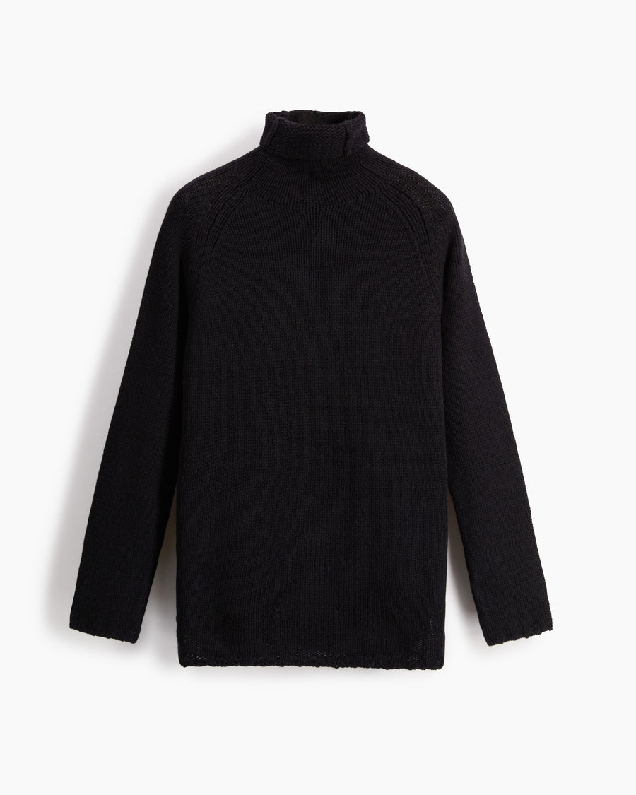 Scaglione MOCK NECK RAGLAN SUPERSOFT BLACK