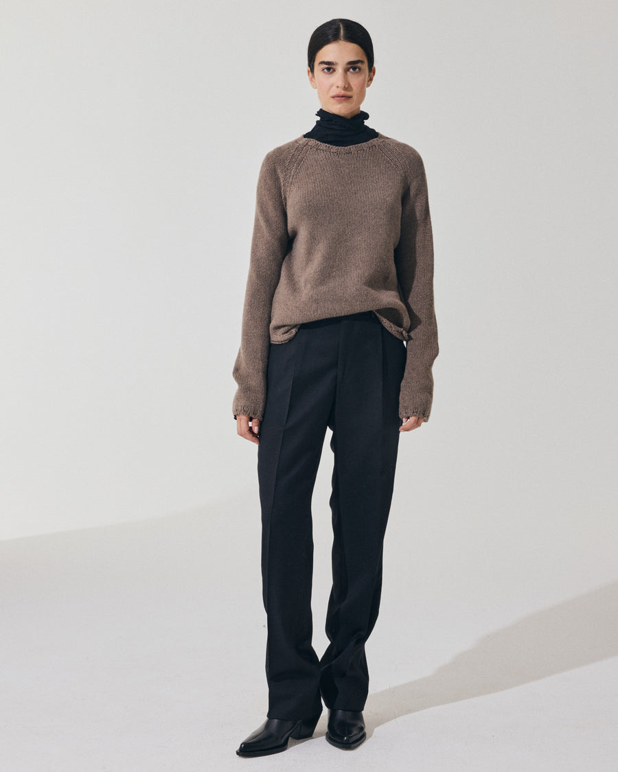 Scaglione BOAT NECK SUPER SOFT TAUPE 2025
