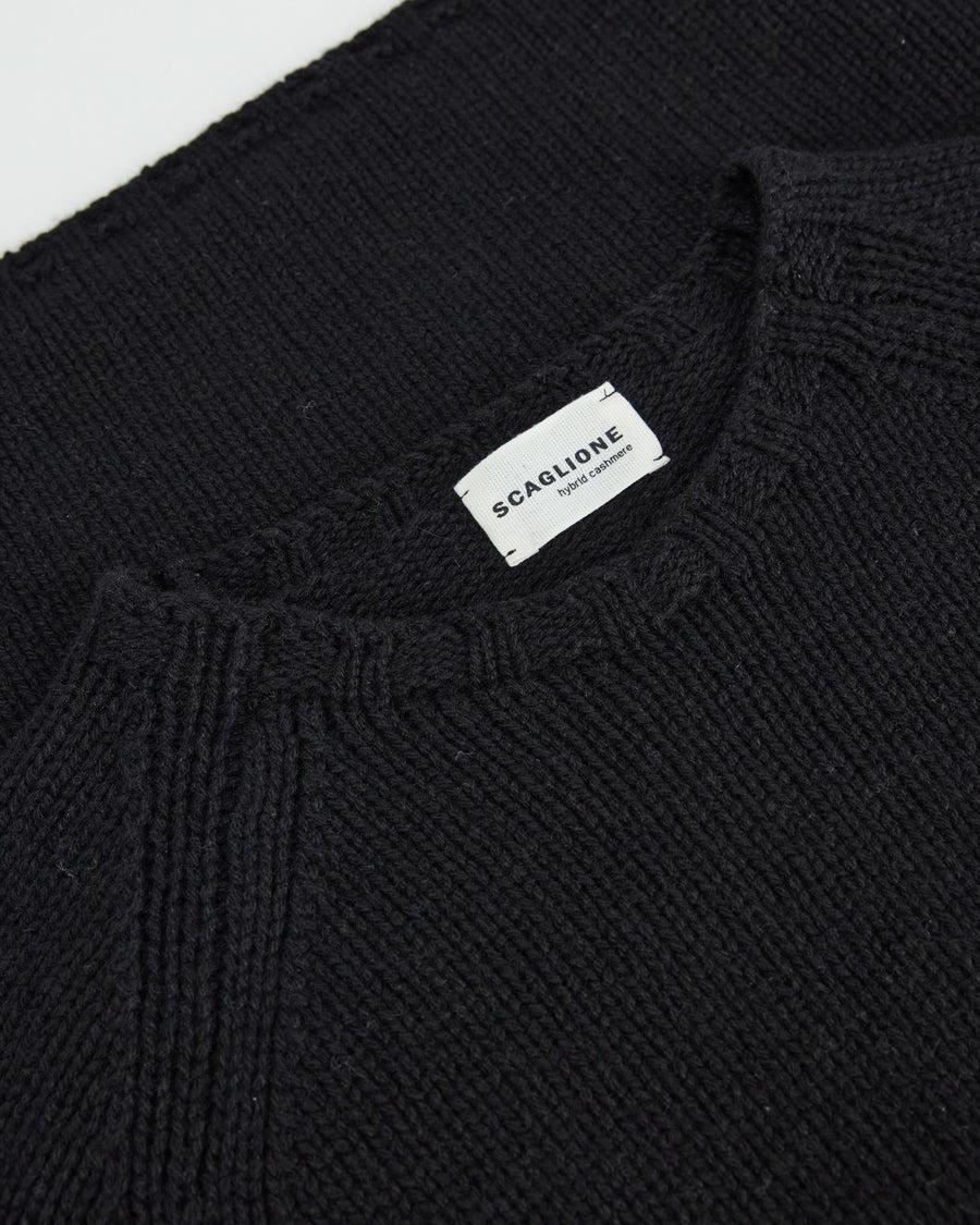 Scaglione BOAT NECK SUPER SOFT BLACK Qualità