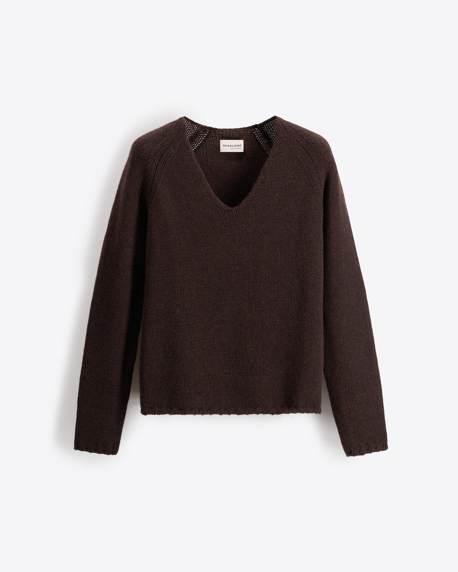 Scaglione V NECK SUPER SOFT EBANO Promozione