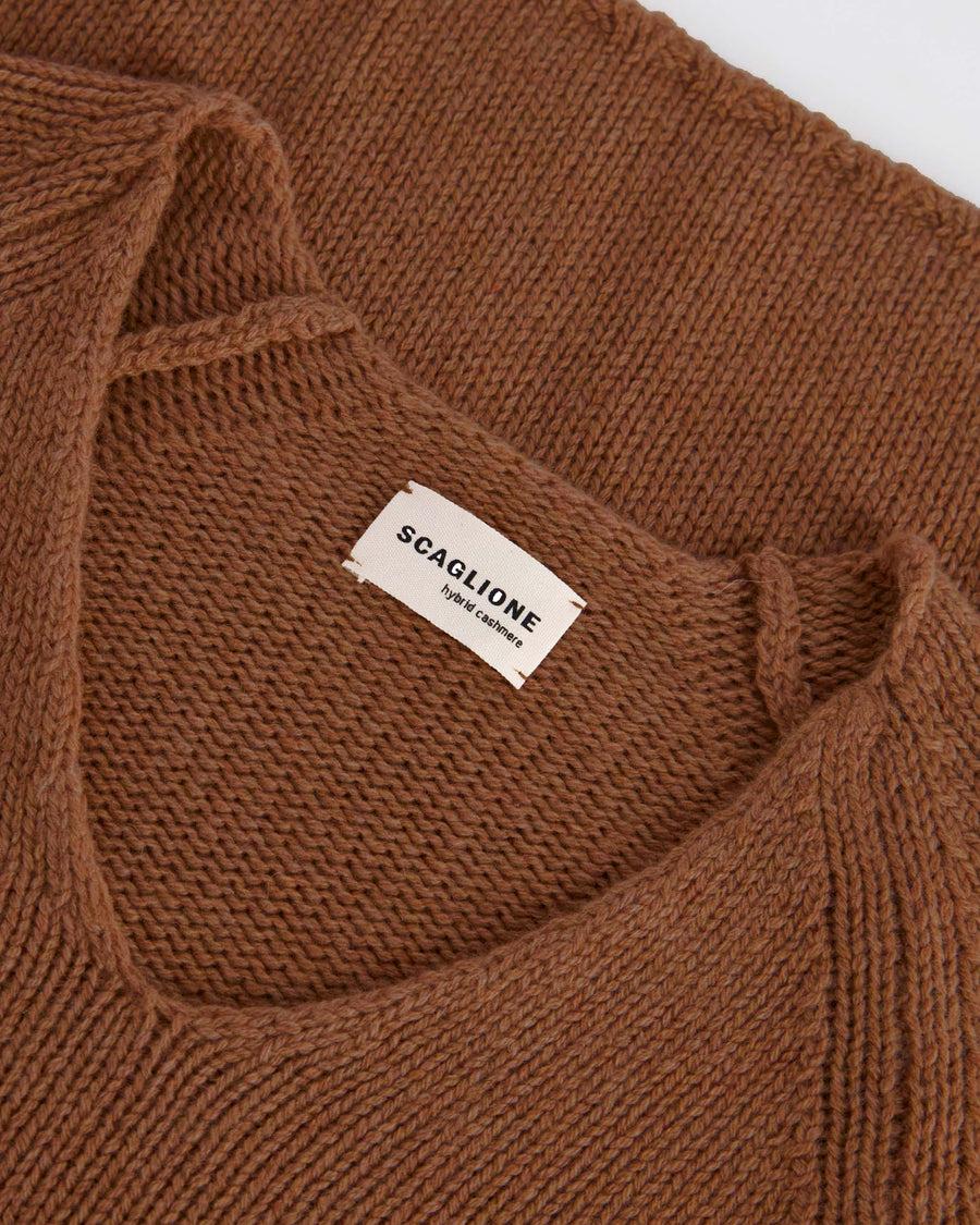 Scaglione V NECK SUPER SOFT RHUM Spedizione Gratuita