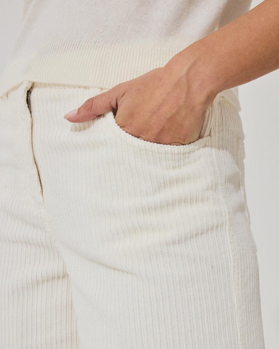 Scaglione PANT 5 TASCHE FLARE VELVET LATTE Shopping Online
