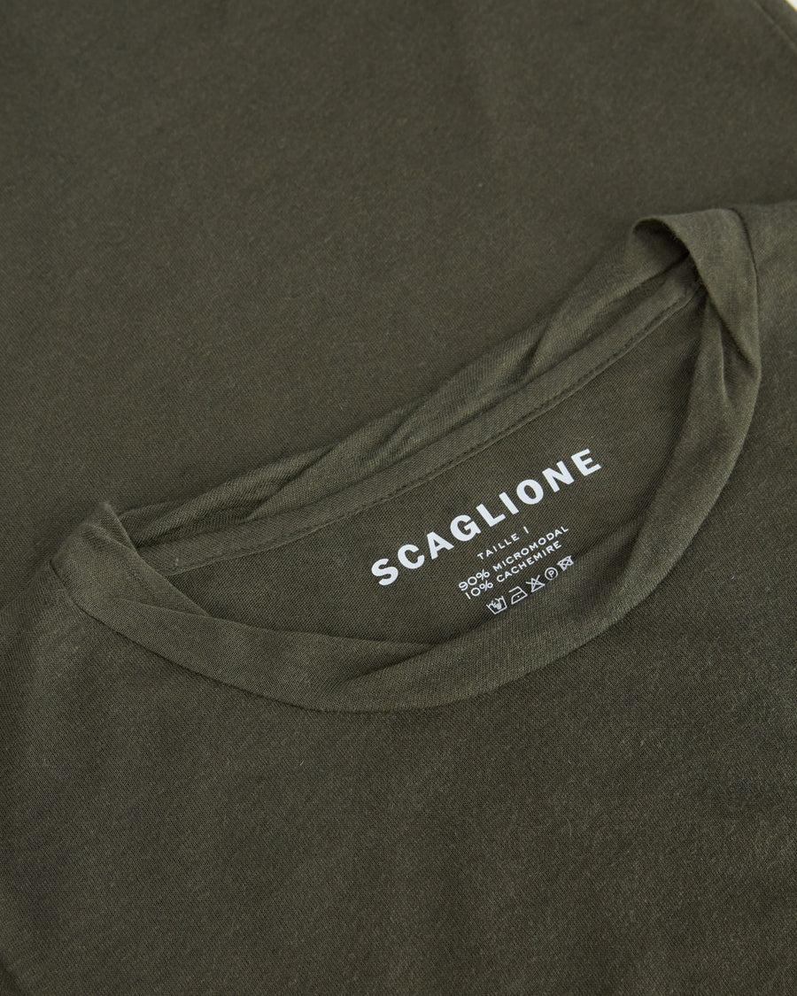 Scaglione ROUNDNECK ULTRALIGHT MICROMODAL KAKI Negozio