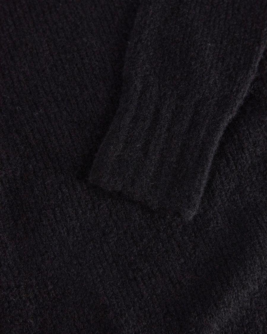 Scaglione ROUND NECK SLIM PUFFED CASHMERE SEAMLESS BLACK In Linea
