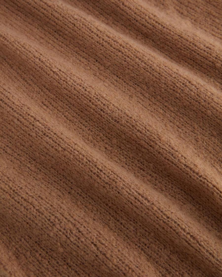 Scaglione ROUND NECK SLIM PUFFED CASHMERE SEAMLESS CAMEL Qualità