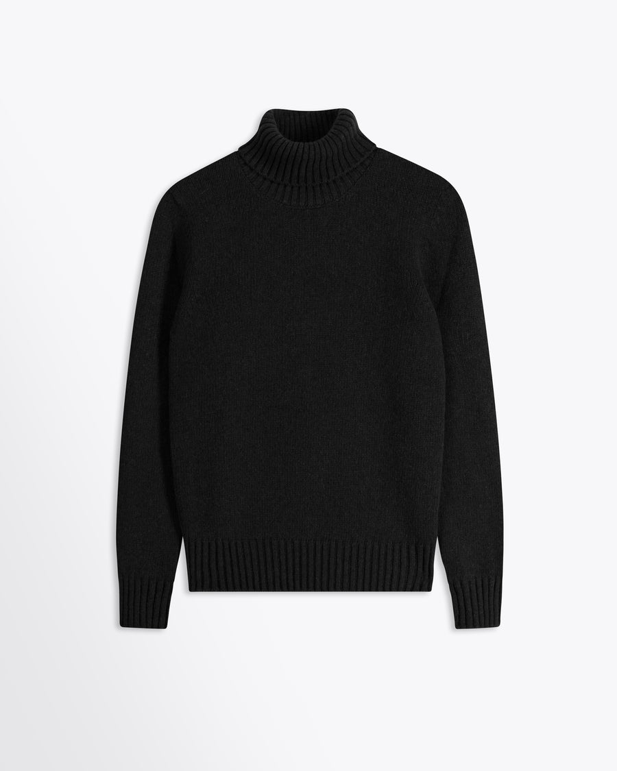 Scaglione TURTLE NECK SOFT HYBRID CASHMERE BLACK Promozione