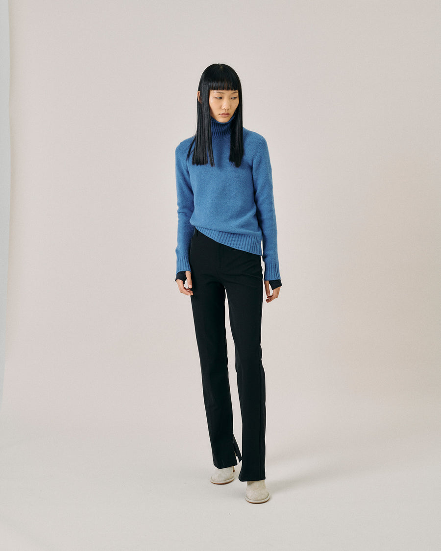 Scaglione TURTLE NECK SOFT HYBRID CASHMERE CORNFLOWER Spedizione Gratuita